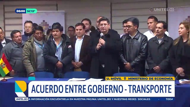 Gobierno y transporte pesado firman acuerdo y se suspende el bloqueo de caminos anunciado para el jueves