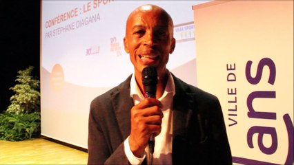 Stéphane DIAGANA en conférence sur le sport et la santé à Challans ( Vendée ) , Mardi 25 Juin 2024