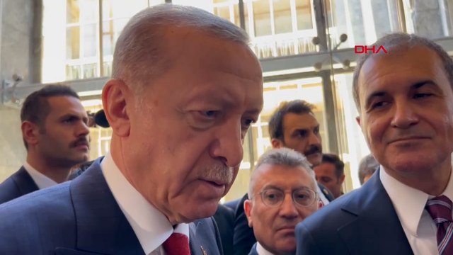 Cumhurbaşkanı Erdoğan, grup toplantısı çıkışında soruları yanıtladı
