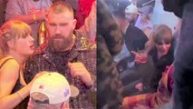 Watch Taylor Swift Caught Sleep on Travis Kelce Shoulder During Chiefs Super Bowl Party 12th February 2024