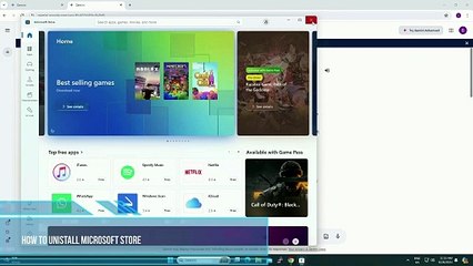 how to unistall and install microsoft store windows 11