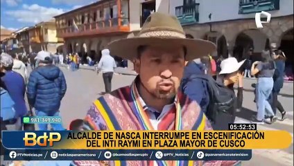 Alcalde de Nasca interrumpe en escenificación de ceremonia del Inti Raymi en el Cusco