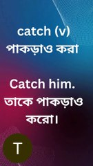 catch  শব্দটি থেকে আরো কয়েকটি শব্দ ও এর ব্যবহার