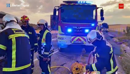 Cuatro heridos en un accidente de tráfico en Torres de la Alameda, Madrid