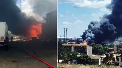 Gebze'de boya fabrikasında yangın