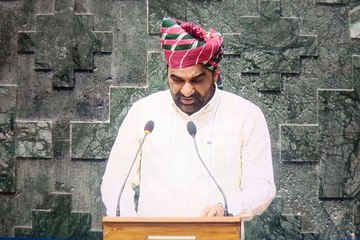 हनुमान ने लगाया संसद में लोकदेवता वीर तेजाजी का जयकारा, देखें Live Video