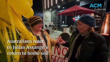 Aussies react to Assange's return to home soil