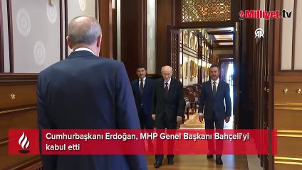 Cumhurbaşkanı Erdoğan, MHP Genel Başkanı Bahçeli'yi kabul etti