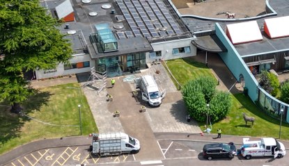 Woman arrested after crashing vehicle into special school