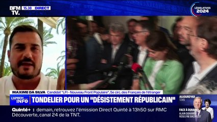 Désistement républicain: "La gauche a toujours fait la démonstration de sa responsabilité", affirme Maxime Da Silva, candidat Nouveau Front Populaire