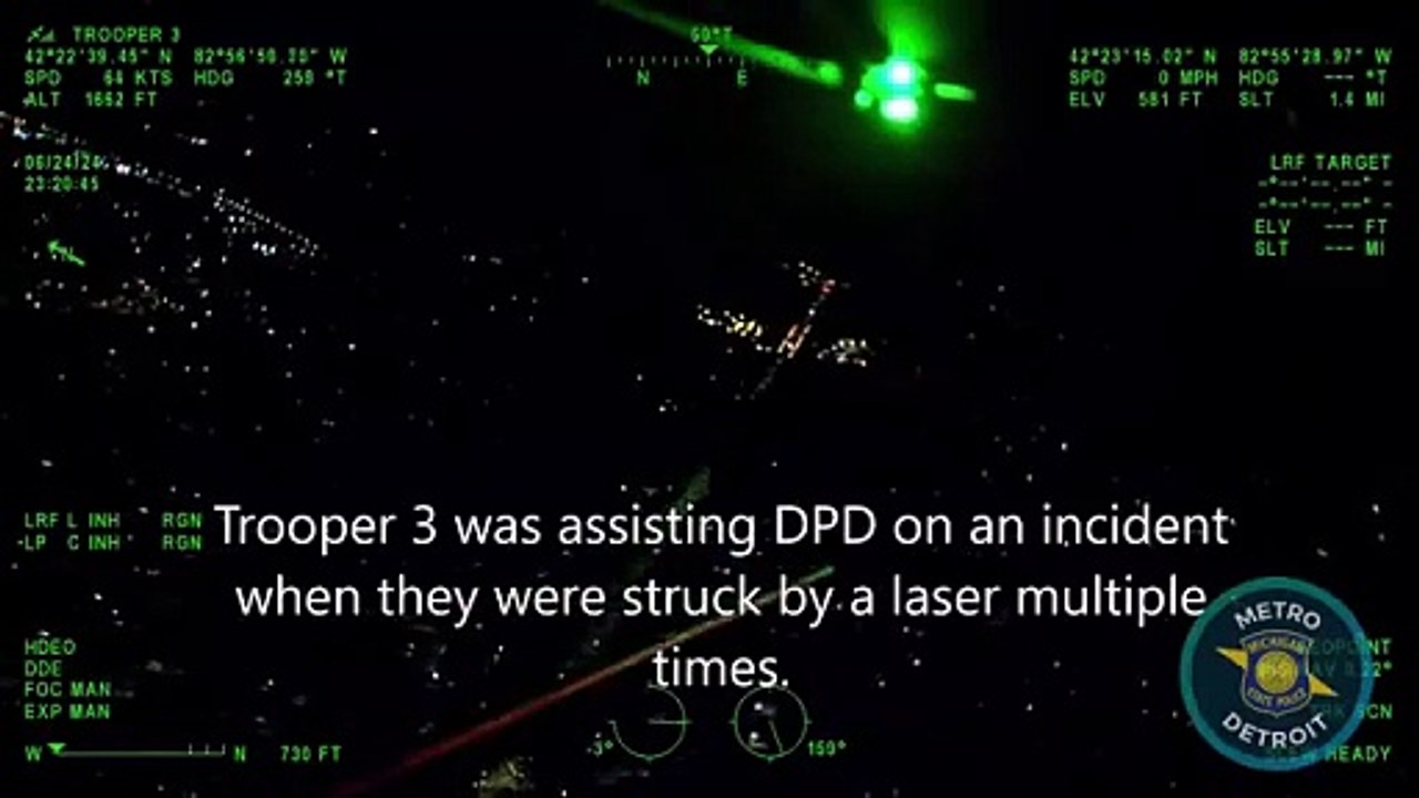 Police arrest suspect in pointing of laser at MSP helicopter in Detroit