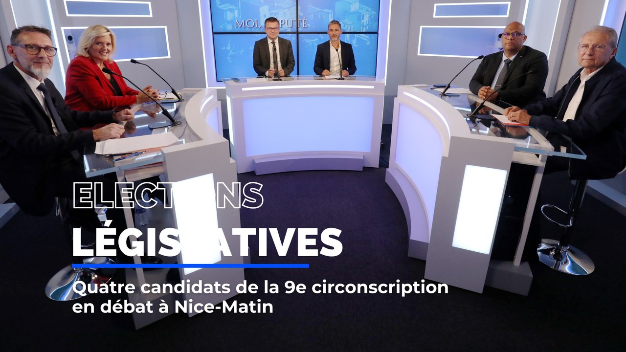 Elections législatives: quatre candidats de la 9e circonscription en débat à Nice-Matin