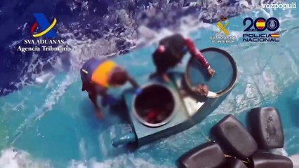 Interceptado un narcosubmarino en aguas próximas de Cádiz con cuatro tripulantes colombianos