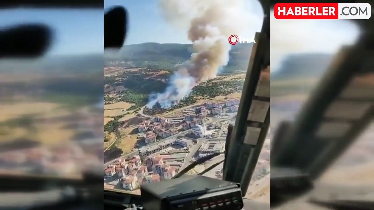 Manisa'da ormanlık alanda yangın