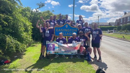 Walkers return to Easington after 100-mile trek to honour Les Kennedy