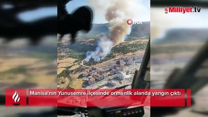 Manisa'da ormanlık alanda yangın