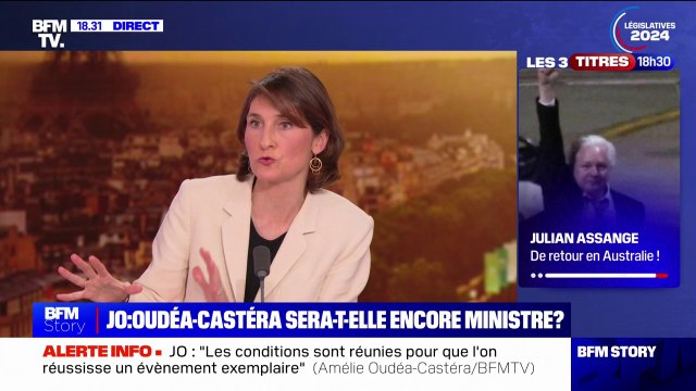 Amélie Oudéa-Castera (ministre des Sports et des Jeux Olympiques et Paralympiques): Pour l'instant, la menace terroriste n'est absolument pas caractérisée contre les Jeux