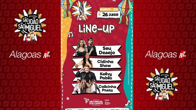 São João é São Miguel: Seu Desejo e Calcinha Preta são atrações principais desta Quarta (26)