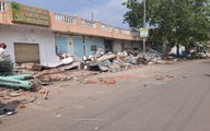 धोलाभाटा क्षेत्र में निगम ने 10 अवैध दुकानें तोड़ी