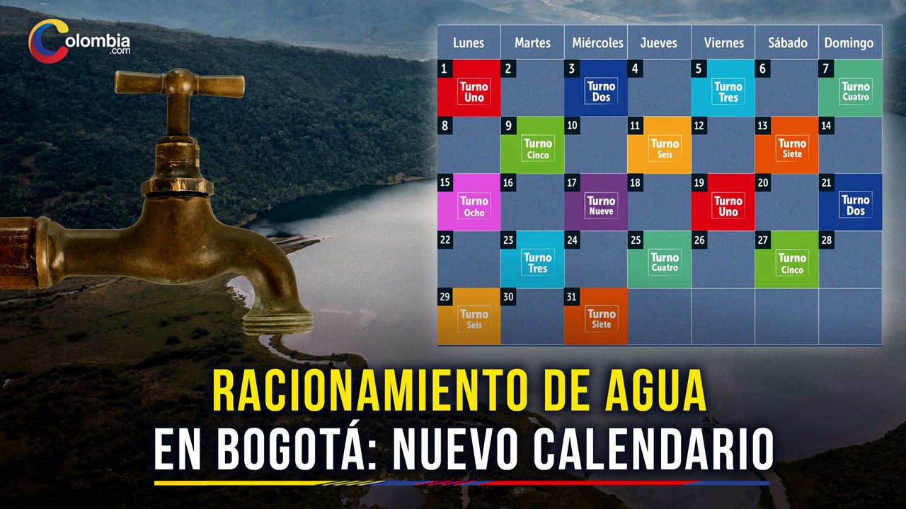 Bogotá: Así queda el calendario del racionamiento de agua con los nuevos cambios