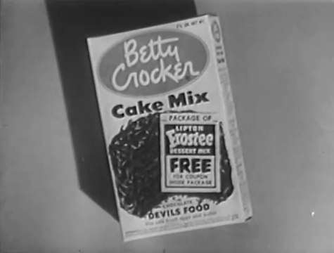 1951 Betty Crocker cake mix TV commercial