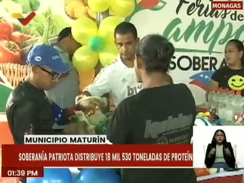 Más de 21 mil familias del edo. Monagas fueron atendidos con más de 100 mil kilogramos de proteinas