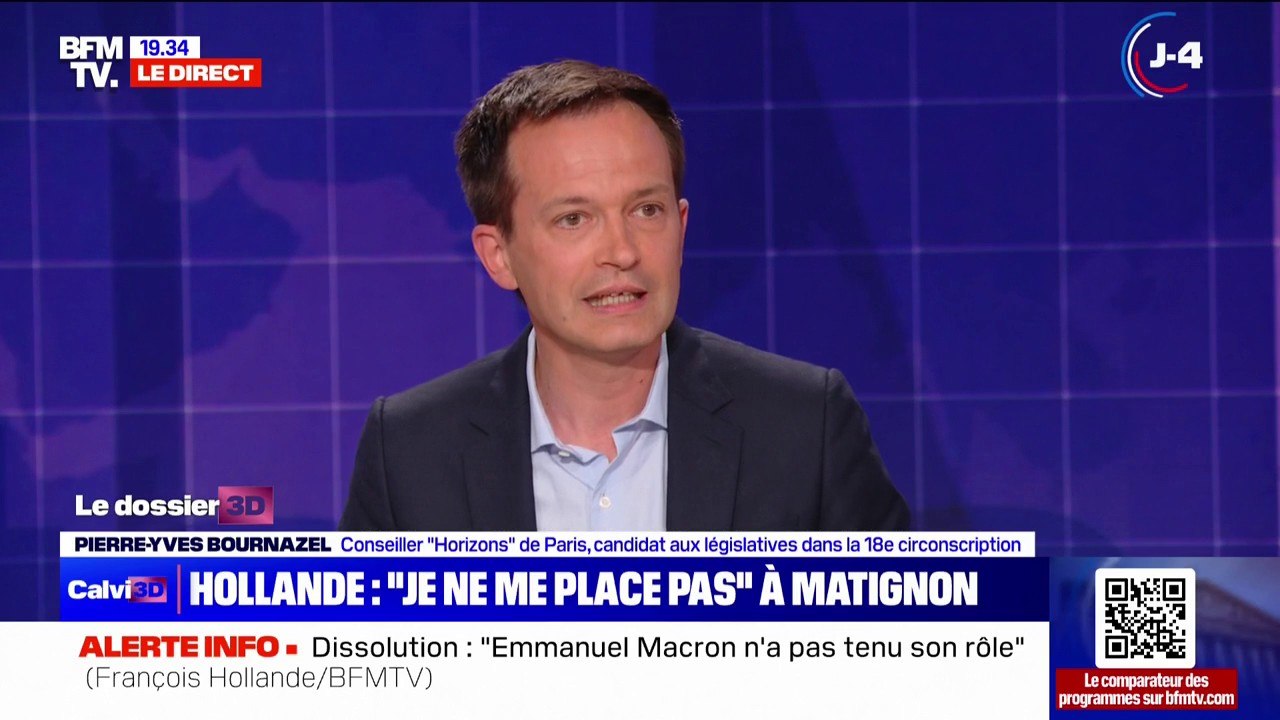 Pierre-Yves Bournazel, candidat "Horizons" à Paris: "Il faut donner des perspectives aux Français qui ne veulent pas du RN et qui ne veulent pas être l'otage de LFI"
