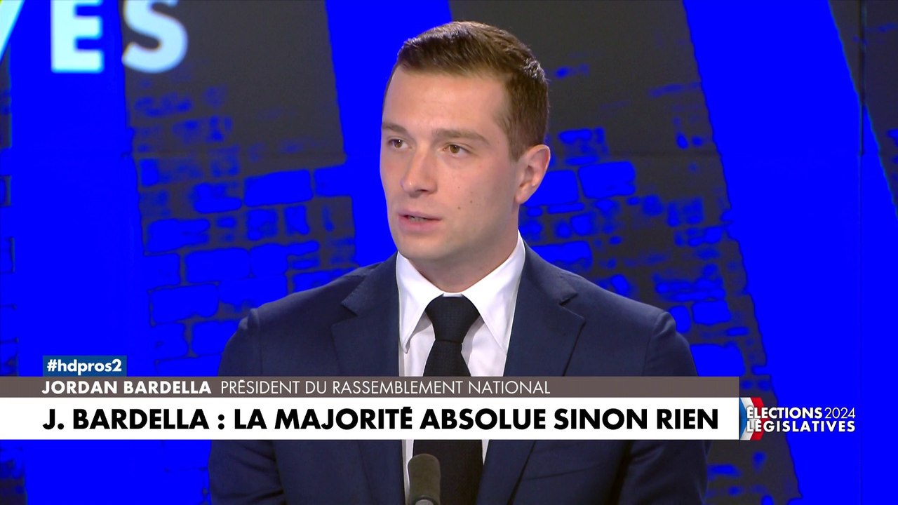 Jordan Bardella : «Je veux gouverner, je ne veux pas aller à Matignon pour être Premier ministre sans pouvoir»