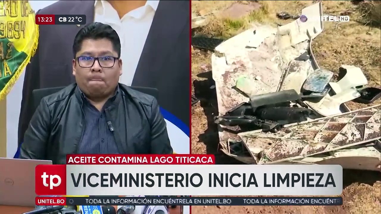 Comienzan con los trabajos de limpieza en el lago Titicaca tras derrame de aceite vegetal  