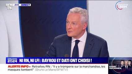 Bruno Le Maire: "La meilleure façon de répondre à cette montée du Rassemblement national, ce n'est pas de créer des digues, c'est d'écouter les Français"
