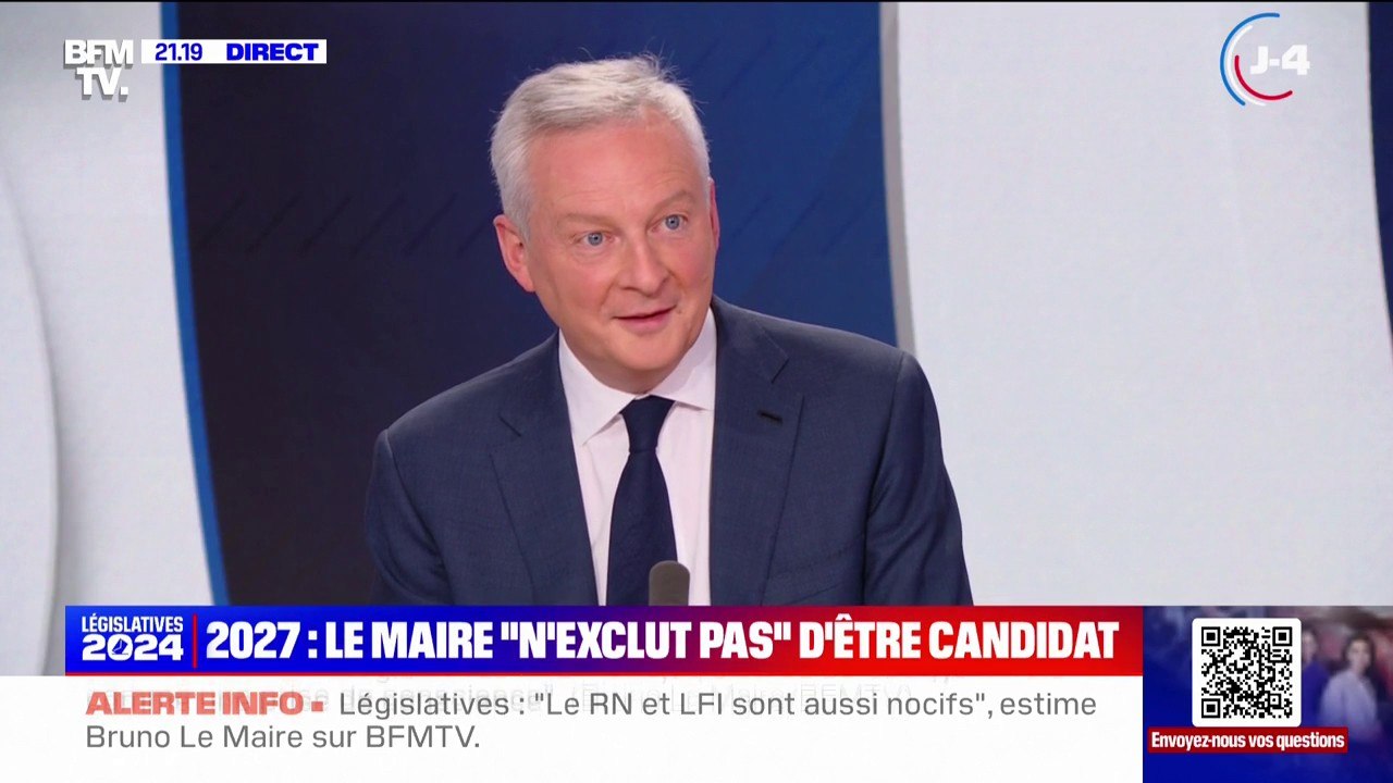 "Avant la fin de l'été, je vous promets, vous saurez ce que je deviens": Bruno Le Maire reste discret sur son avenir politique
