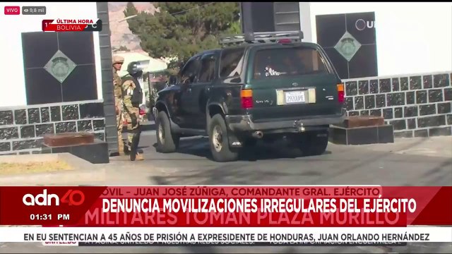 ¡Última Hora! El Presidente de Bolivia, denuncia movilizaciones irregulares del Ejército