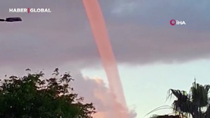 Ordu'da görülen dev hortum kamerada