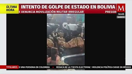 Presidente de Bolivia denuncia golpe de Estado, acusa movilización militar irregular