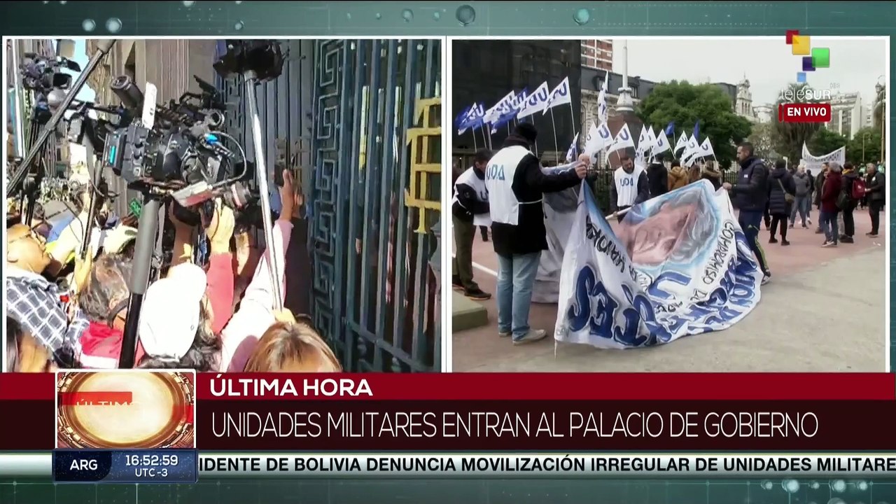 ¡Urgente! Plaza Murillo de Bolivia está tomada por tanques de tropas militares