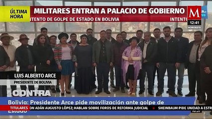 Presidente de Bolivia "se mantiene firme" tras intento de golpe de Estado