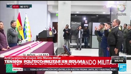 Luis Arce juramenta a un nuevo mando militar desde la sede del Gobierno