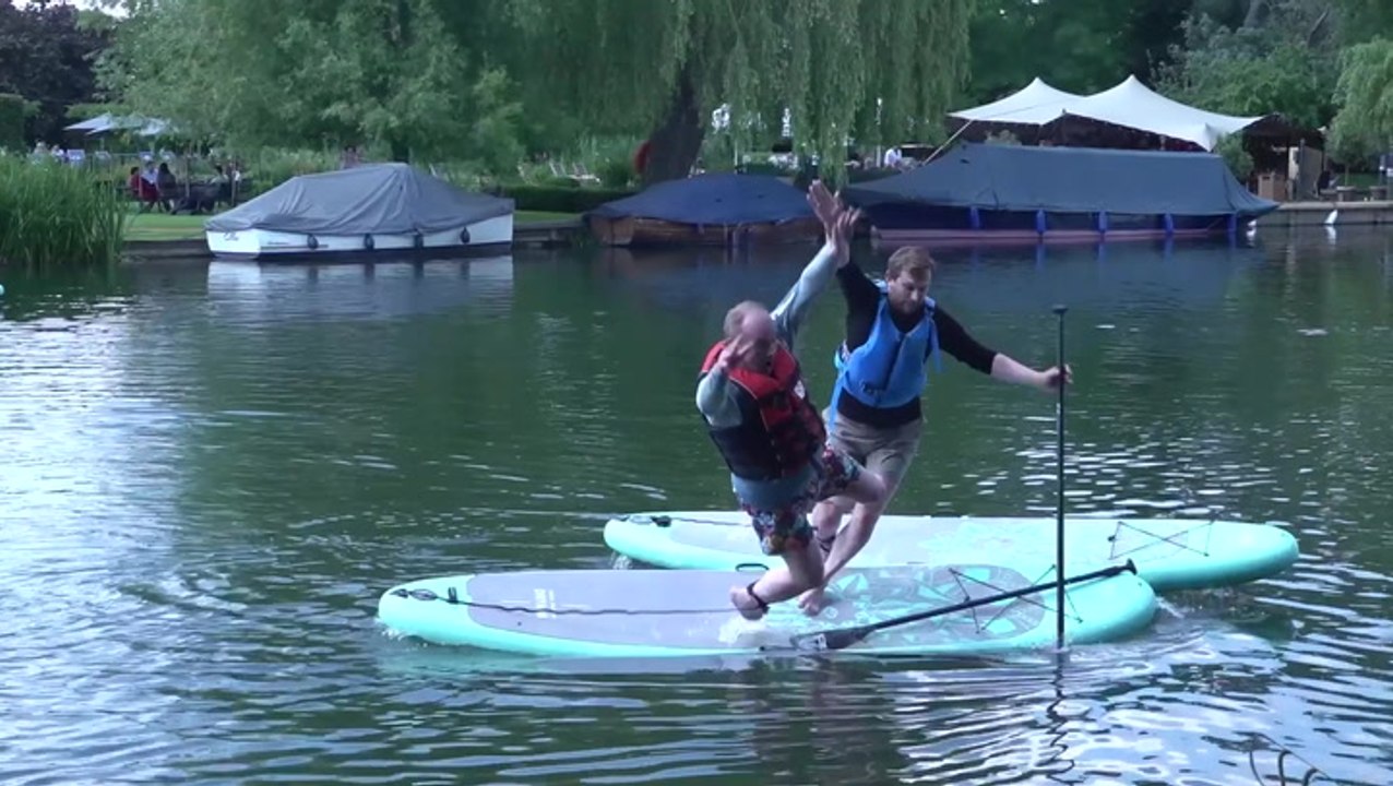 Ed Davey falls off paddleboard again as Lib Dems continue campaign trail