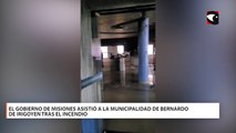 El Gobierno de Misiones asistió a la municipalidad de Bernardo de Irigoyen tras el incendio