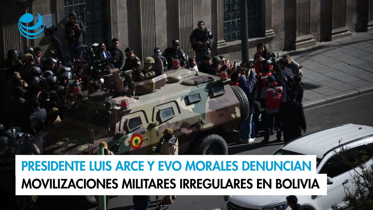 Presidente Luis Arce y Evo Morales denuncian mo...