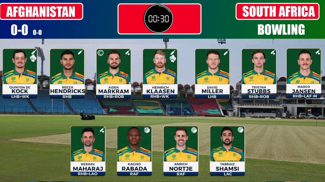 Live Afghanistan vs South Africa 1st Semi Final/ T20 World Cup Live Match/ Live Commentary & Scores