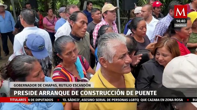 Rutilio Escandón inauguró los trabajos de construcción del puente Las Morenas en Chiapas