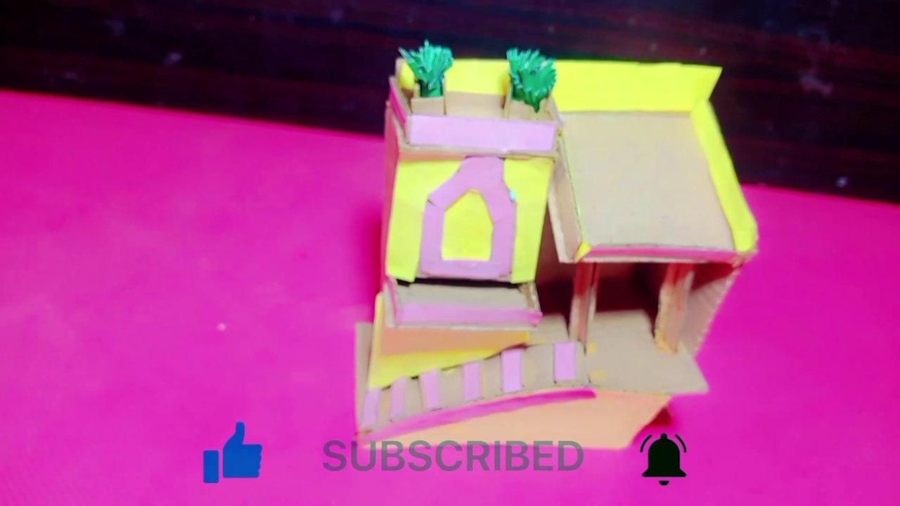Toy house  card board and paper craft #Dailymotion video#little house#amazing craft#easy house#Abdullah craft