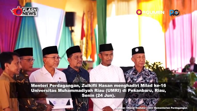 Mendag Zulkifli Hasan Menghadiri Milad Ke 16 Universitas Muhammadiyah di Pekanbaru, Riau