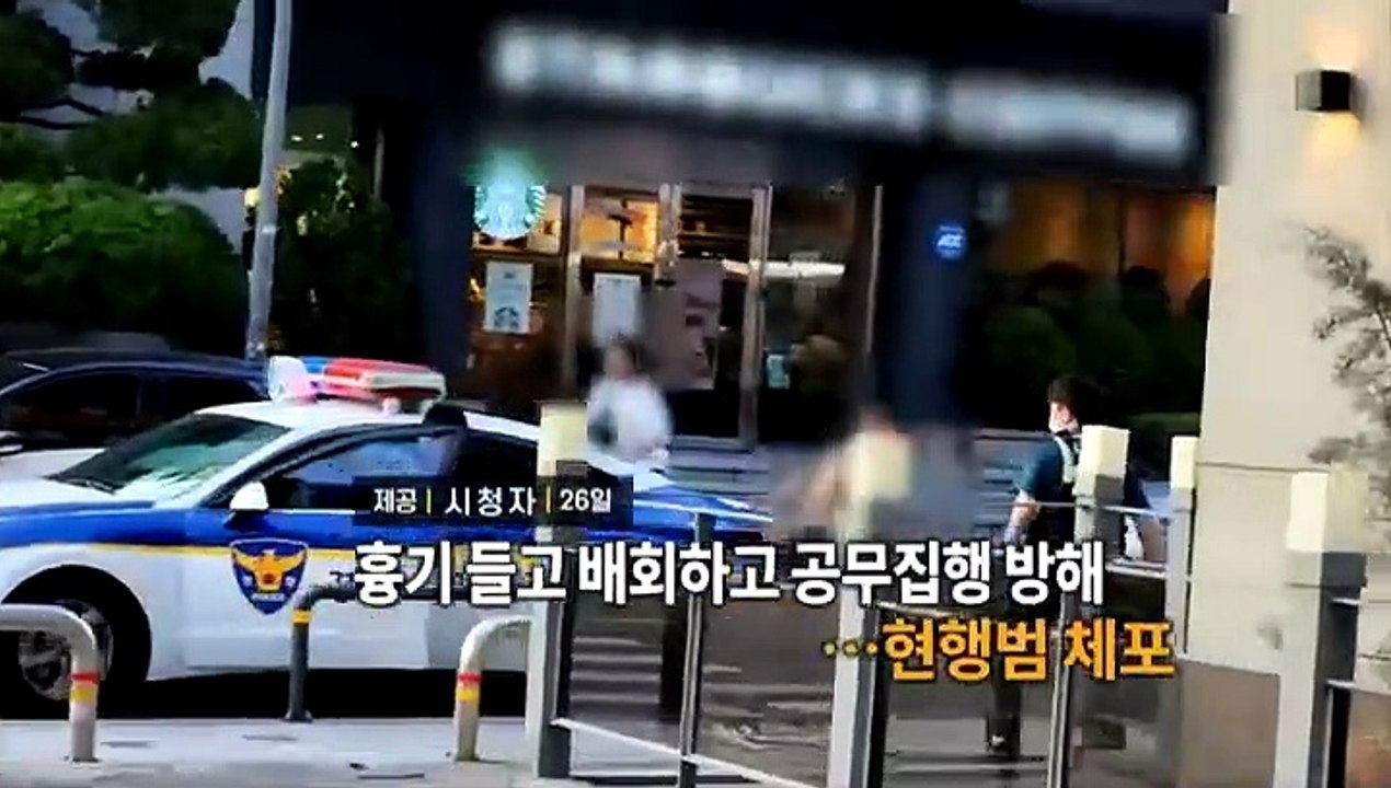 [영상구성] 흉기 들고 배회하고 공무집행 방해…현행범 체포 外