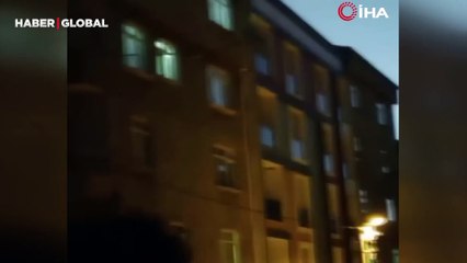 Bahçelievler'de çöken bina olaydan hemen önce böyle görüntülendi!