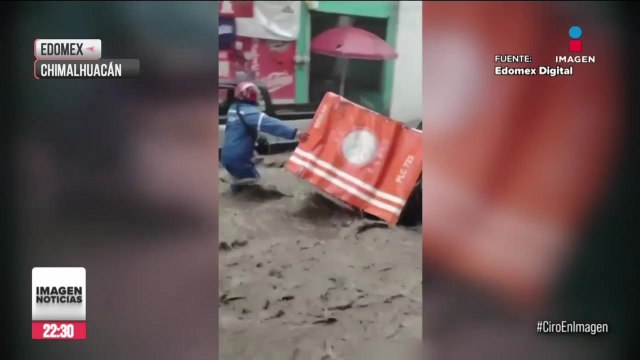 Lluvias dejan severas inundaciones en Chimalhuacán, Edomex
