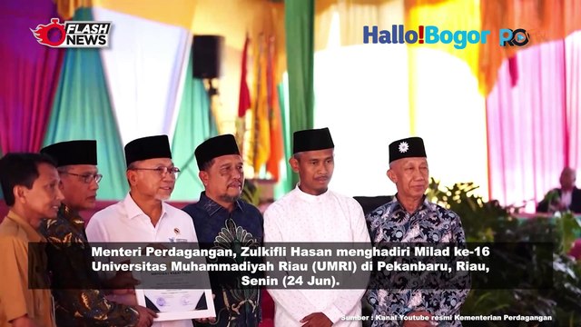 Mendag RI Zulkifli Hasan Hadiri Peringatan Milad ke-16 Universitas Muhammadiyah Riau