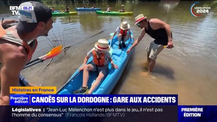 Canoës sur la Dordogne: la préfecture restreint temporairement la navigation à cause des forts courants