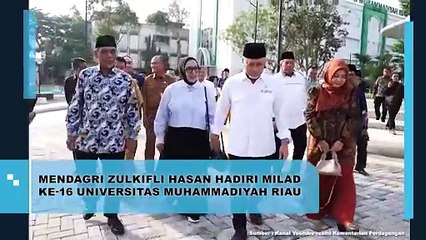 Mendag Menghadiri Milad ke-16 Universitas Muhammadiyah Riau (UMRI) di Pekanbaru